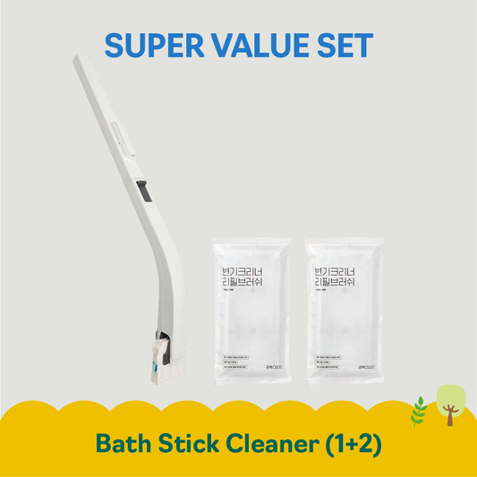 Bath & Toilet Stick Cleaner Combo Set ( Bath Stick Cleaner + 2 Large Refills)