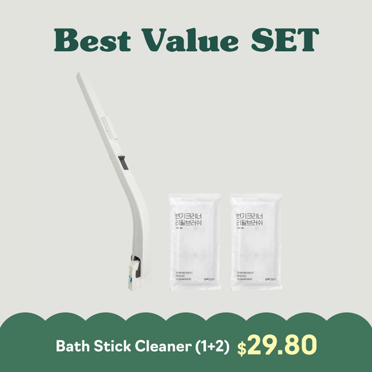 Bath & Toilet Stick Cleaner ( 1 Brush + 2 Large Refill Packs) COMBO SET